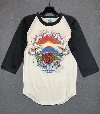 Vtg 80s JOURNEY Rose Bowl Blue Oyster Rock Concert Tour Shirt Size Small • $85
