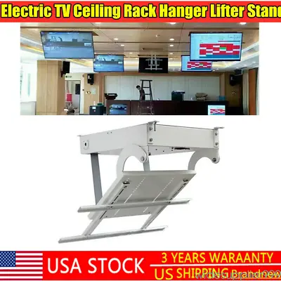 $390.45 • Buy 90° Rotation Flip Down TV Ceiling Rack Hanger Lift Mounted For 32-70 Inch Remote