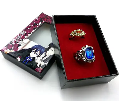 Cosplay Black Butler Kuroshitsuji Alois Trancy Ciel Phantomhive 2 Ring Set New • $10.88