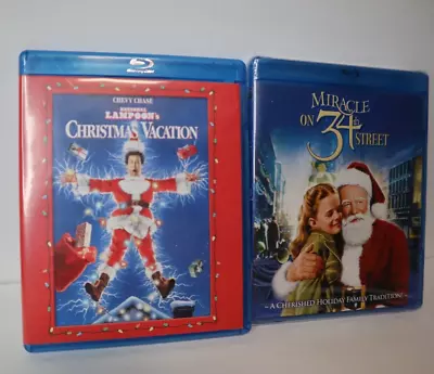 Two Christmas Blu-ray Movies Miracle On 34th(NEW) And Christmas Vacation(Used) • $7.99