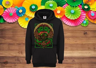 Mexican AZTEC HOODIE Black Unisex Size All Family HOODIE Aguila HOODIES ALL SIZE • $22.99