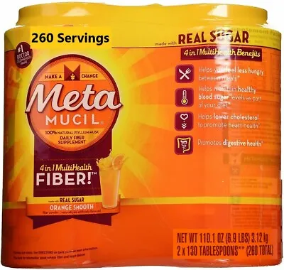 Metamucil Fiber Supplement Orange 260 Servings NEW! Free Shipping! • $48.43