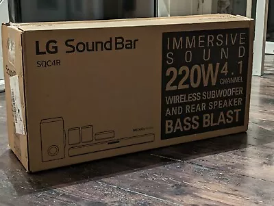LG SQC4R 4.1 Channel Bluetooth Sound Bar Set With Rear Speakers And Subwoofer • £189