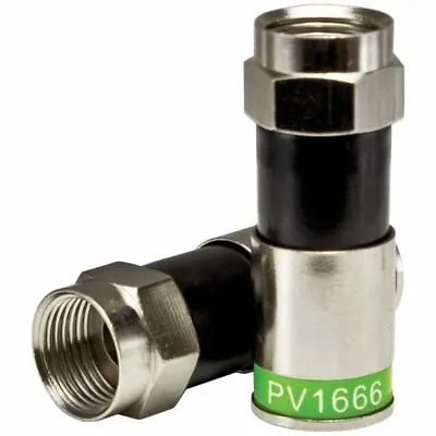 Vericom Pv1666 Rg6 Coaxial Cable Compression F-connectors ~ 100 Pcs • $35