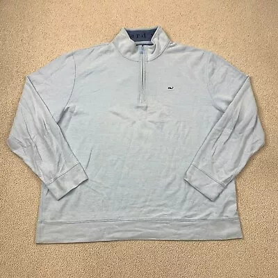 Vineyard Vines 1/4 Zip Pullover Sweatshirt Men's XXL 2XL Blue Mock Neck • $24.95