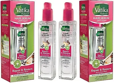 Vatika Naturals Repair&Restore Hair Serum With BlackseedCastor&Garlic  2 X47 Ml • $39.48