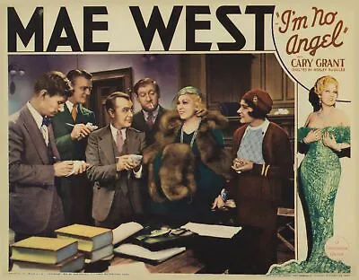 1933 MAE WEST In I'M NO ANGEL Mini Lobby Card PHOTO #3  (206-P ) • $11.27