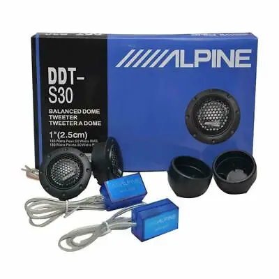 ALPINE DDT-S30 Car Stereo Speakers Music Soft Dome Balanced Car Tweeters 360W • $16.89