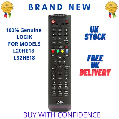 £11.12 • Buy New Logik 100 % Genuine L20HE18 / L32HE18 Tv Remote Control