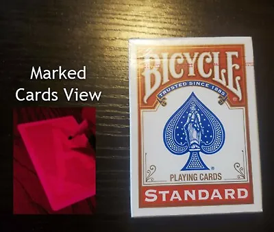 Infrared Bicycle Marked Cards Numbers And Suite Luminous Ink - Poker - Magic • $34.99