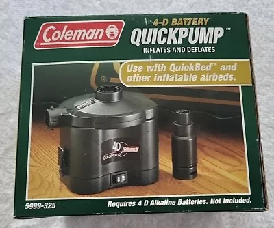 Coleman Quickpump 4D Battery Operated Universal Air Pump Works Great! • $18.50