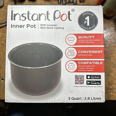 New Instant Pot Mini 3 Quart INNER POT With Ceramic Non-Stick Coating Open Box • $15.99