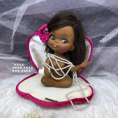 VTG Doll Rubber Googly Eyes Black Bathing Beauty Pinup Kawaii Kewpie Girl Hula 1 • $14.99