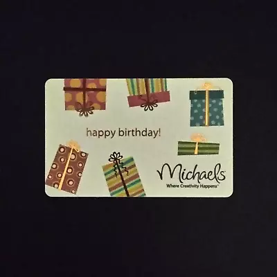 Michaels Happy Birthday Gifts 2010 NEW COLLECTIBLE GIFT CARD $0 #7083 • $2.77