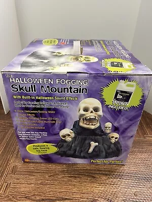 Rare Vintage Gemmy Skull Mountain Fog Machine Halloween Fogger Lights & Sounds • $70.99