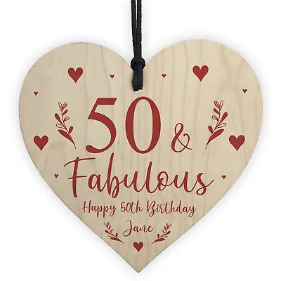 Personalised 30th 40th 50th 60th 70th Birthday Gift For Her Friend Women Girls • £4.99