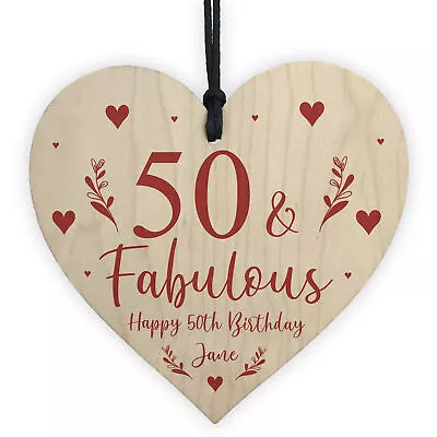 Personalised 30th 40th 50th 60th 70th Birthday Gift For Her Friend Women Girls • £4.99