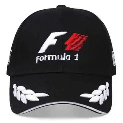 Mens Ladies F1 FORMULA 1 ONE Adjustable Baseball Cap Hat UV Protection BLACK • £13.95