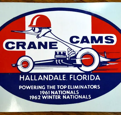 Original Vintage Decal Crane Cams Hot Rod Drag Racing Rat Nhra Gasser Dragster  • $29.99