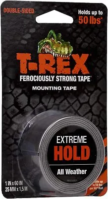 T-Rex Tape Extreme Hold Heavy Duty Double Sided 25mm X 1.5m Extreme Black  • £17.94