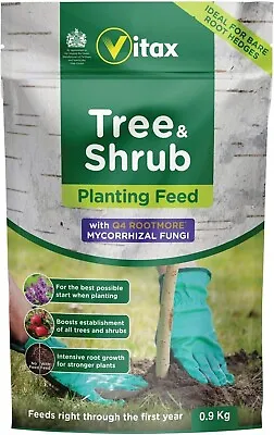 Vitax Tree & Shrub Plant Food Planting Feed Q4 Rootmore Mycorrhizal Fungi 900g • £8.69