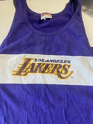 VTG Los Angeles LA Lakers NBA Tank Top Shirt Mens XL X-Large Nutmeg Mills USA • $40