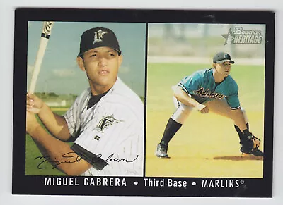 Miguel Cabrera 2003 Bowman Heritage Black Facsimile Signature ROOKIE CARD #161 • $49.99