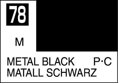 Mr. Hobby Mr. Colour - 078 - Metal Black 10ml Acrylic Model Paint • £1.99