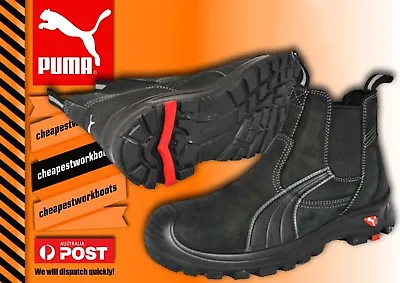 $178.13 • Buy PUMA  TANAMI BlackLEATHER Safety Composite Toe Work BOOT 630347 + FREE 2 Shirts 