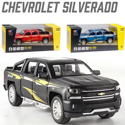 1:32 Chevrolet Silverado Pickup Truck Car Vehicle Pull Back Model Diecast Toy • $29.95