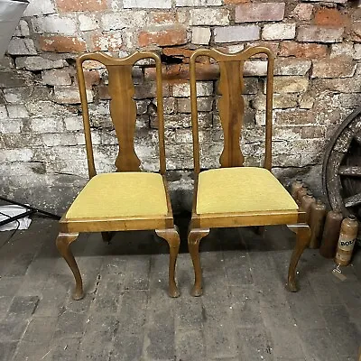 Vintage Pair Of Queen Anne Style Dining Chairs • £150