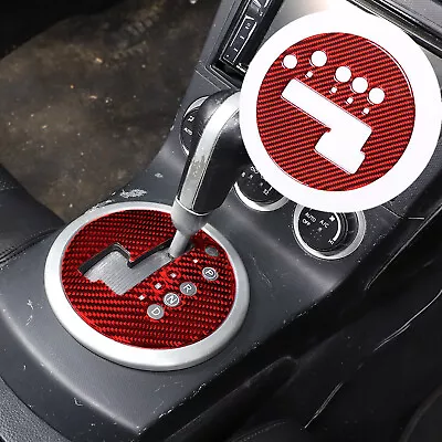 RHD Red Carbon Fiber Interior Gear Shift Panel Cover Trim For Nissan 350Z 03-06 • $19.13