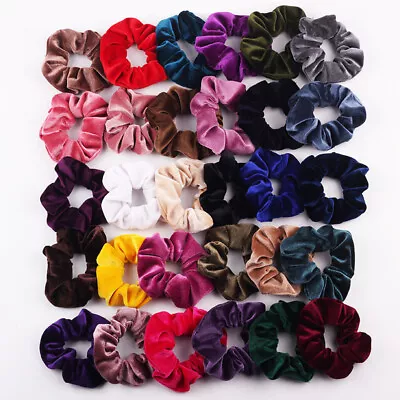 40Pcs Hair Scrunchies Velvet Elastic Hair Bands Scrunchy Hair Rope Band 5-40 Pcs • $11.51