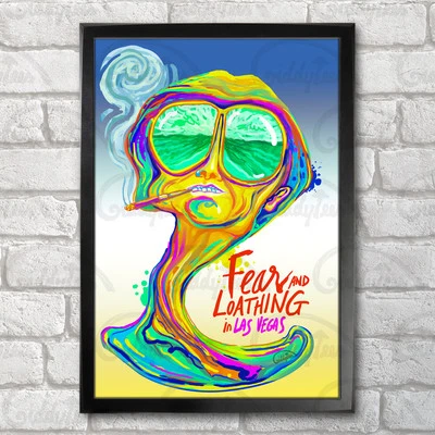 £10 • Buy Fear And Loathing In Las Vegas Poster Print A3+ 13 X 19 In Psychedelic Design