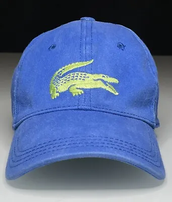 Lacoste Men's Hat Blue Embroidered Big Gator Croc Cap  • $19.99