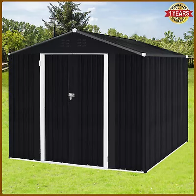 8'x10' Outdoor Storage Shed Metal Garden Tool Shed & Lockable Doors For Backyard • $405