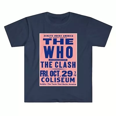 $24.95 • Buy The Who The Clash Vintage 80s Concert Poster T-shirt