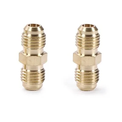 $9.44 • Buy U.S. Solid Brass Pipe Flare Fitting Gas Connector 1/4  Male X 1/4  Male, 2pcs