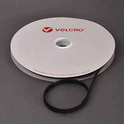 VELCRO® Brand ONE-WRAP® 25mm Cable Tie Black Double Sided Hook / Loop Strapping • £3.99