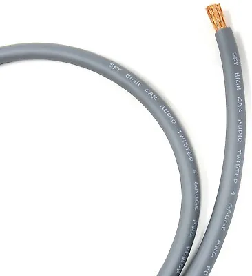 4 Gauge AWG SILVER Power Ground Wire Sky High Car Audio Sold By The Foot GA Ft  • $1.25