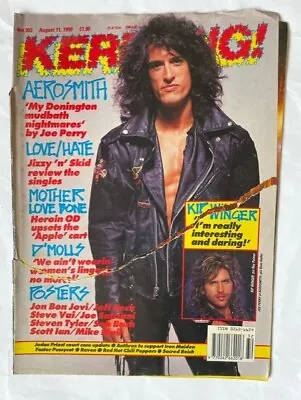 Kerrang! Aug 11 1990 - Aerosmith - Love/hate - Mother Love Bone - D'molls • $8