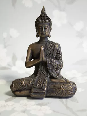 Cold Cast Bronze Buddha Statue Home Decor Ornament 19cm High • £25