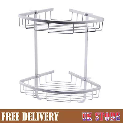 £13.05 • Buy Rust Free Aluminium Corner Shower Caddy Bathroom Shelf Organizer 2 Tier