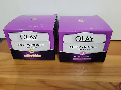£12.99 • Buy Olay Anti-wrinkle Firm & Lift With Skin Day & Night Cream - 50ml