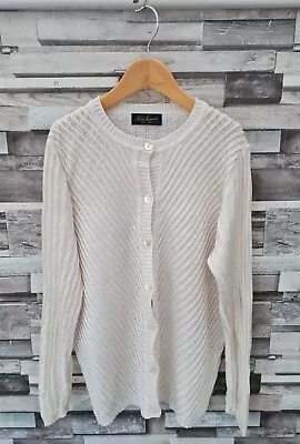 £23.99 • Buy Womens Luisa Spagnoli Italian 90s Cute Smart Viscose Knitted Button Up Cardigan