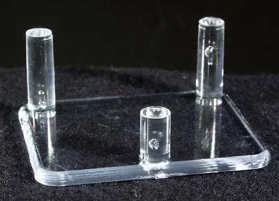 Extra-Large 4.3  Clear Acrylic 3-PEG MINERAL DISPLAY STANDS For Sale • $4.75