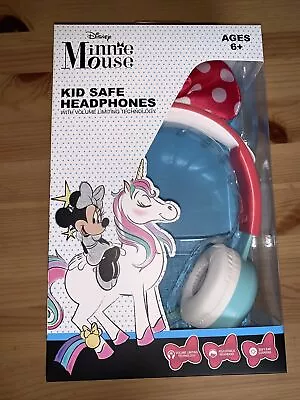  Minnie Mouse Unicorn Kid Safe Headphones W/ Volume Limiting NEW 2020 • $16.50