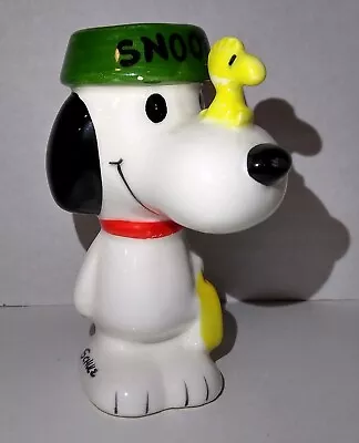 Vintage Snoopy & Woodstock 1966 Planter Vase Holder Snoopy Come Home SCHULZ 4.5  • $29.95