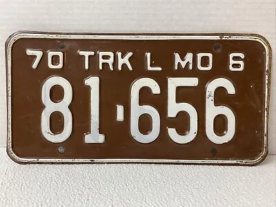 1970 Missouri Light Truck License Plate 81-656 Collectible No Tags • $20.99