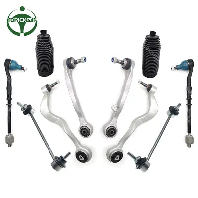 12pc Suspension Kit Front Control Arm Ball Joint Steering Tie Rod  For BMW E60 • $159.99